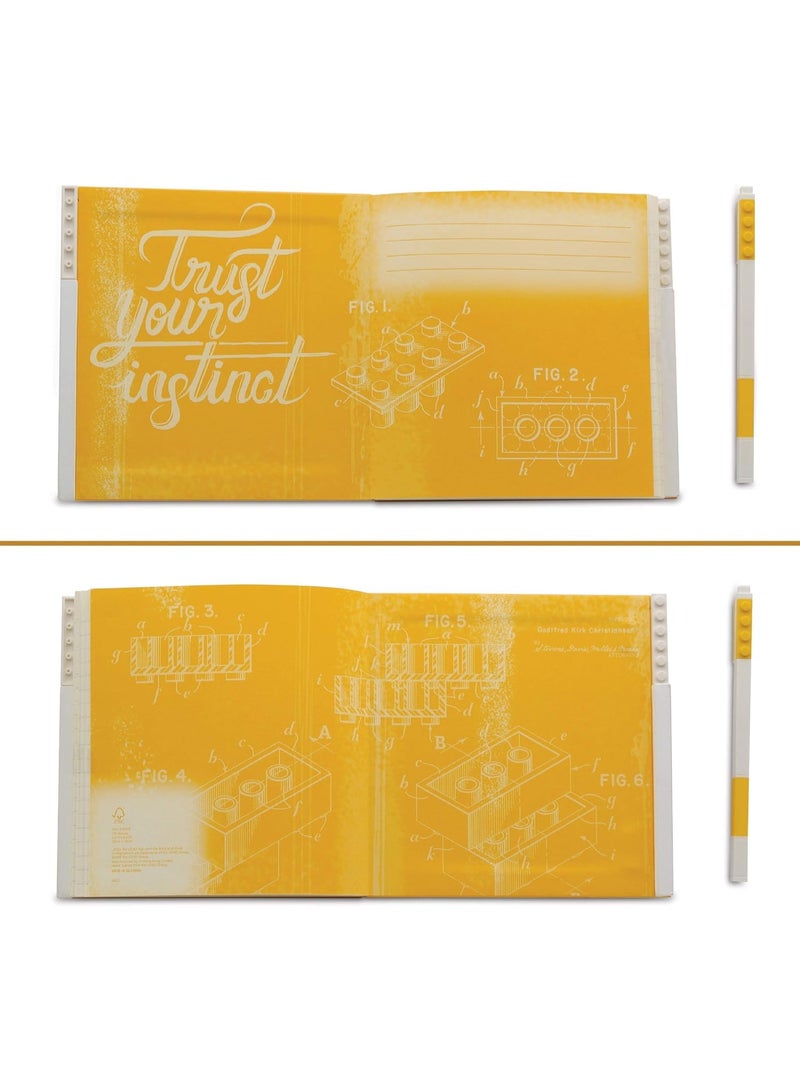 Lego IQ Locking Notebook w/Gel Pen Yellow - Image 3